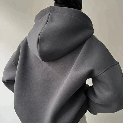Fashionable Large Women's Hooded Sweatshirt