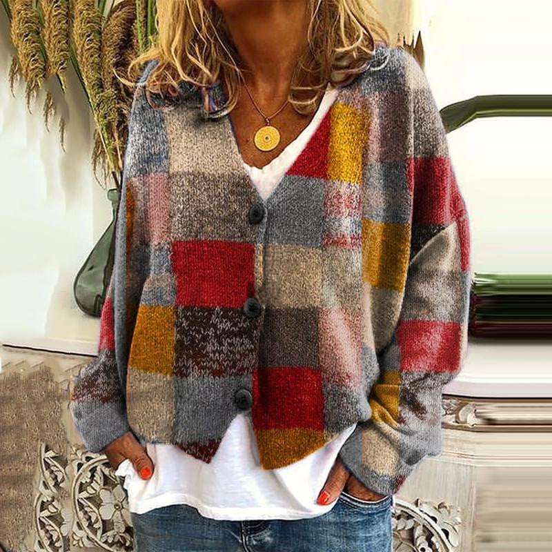 Fashionable Quilted Ladies Button Front Cardigan