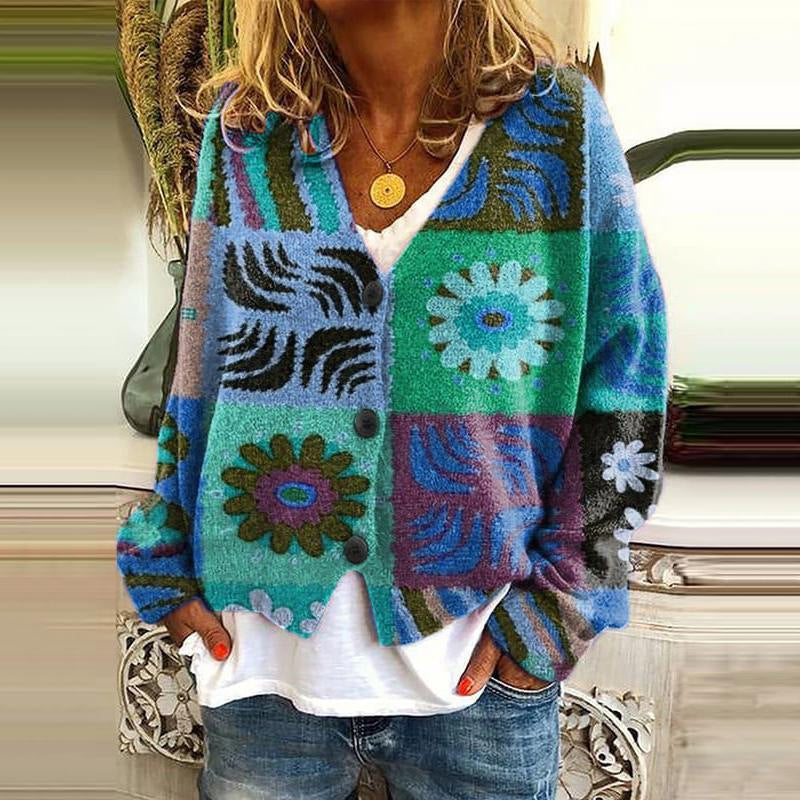 Fashionable Quilted Ladies Button Front Cardigan