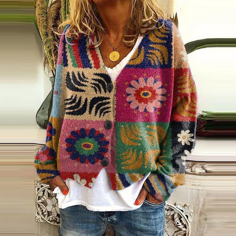 Fashionable Quilted Ladies Button Front Cardigan