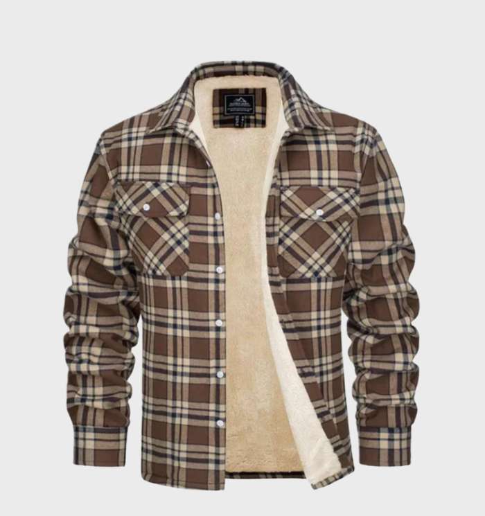 Classic Plaid Mens Flannel Shirt Jacket