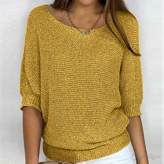 Soft Breathable Knit Pullover Sweater - OutfitLondon