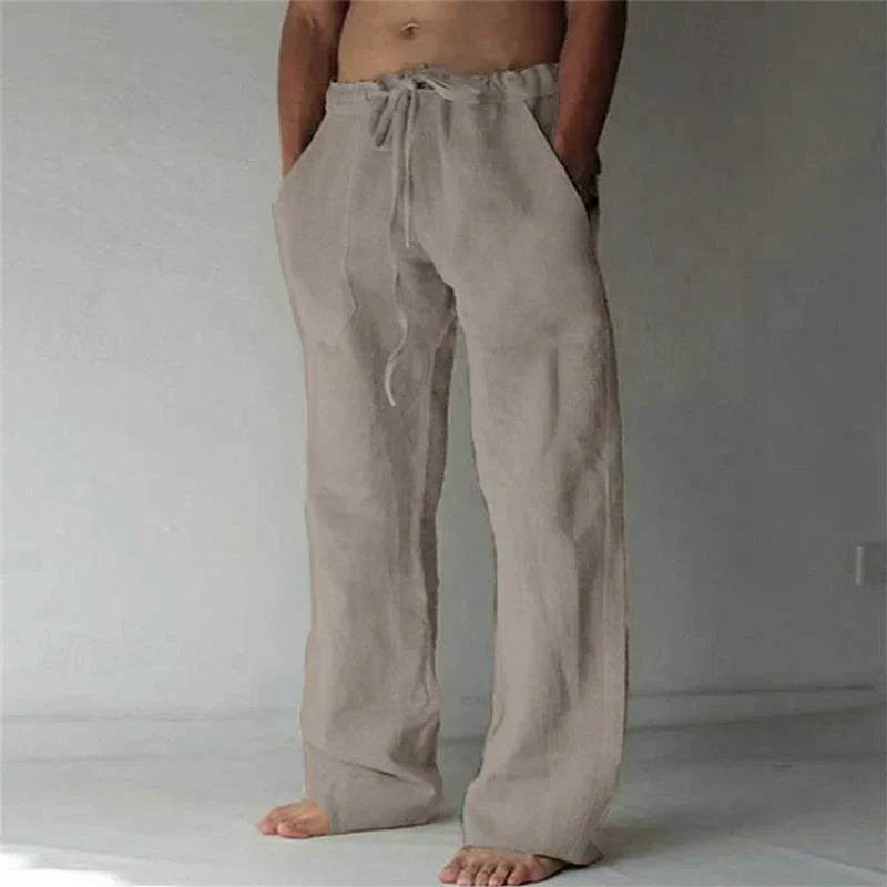 Relaxed Fit Cotton Mens Casual Pants