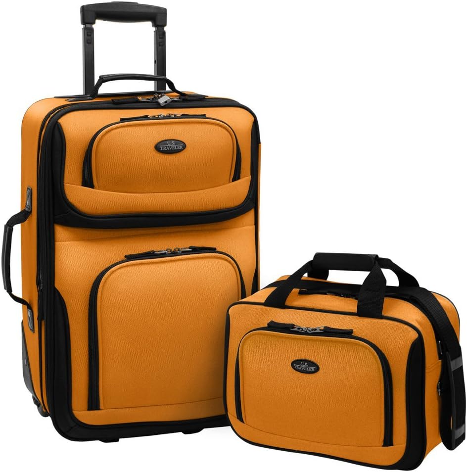 Compact 2-Piece Lightweight Carry-On Luggage Set with Spinner Wheels - OutfitLondon