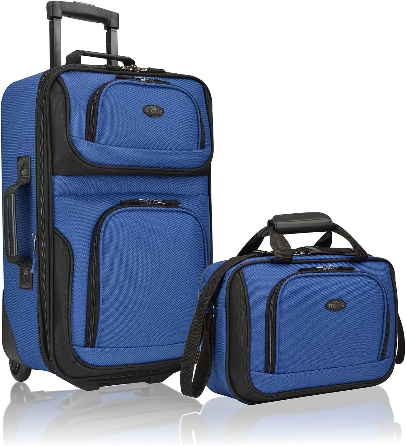 Compact 2-Piece Lightweight Carry-On Luggage Set with Spinner Wheels