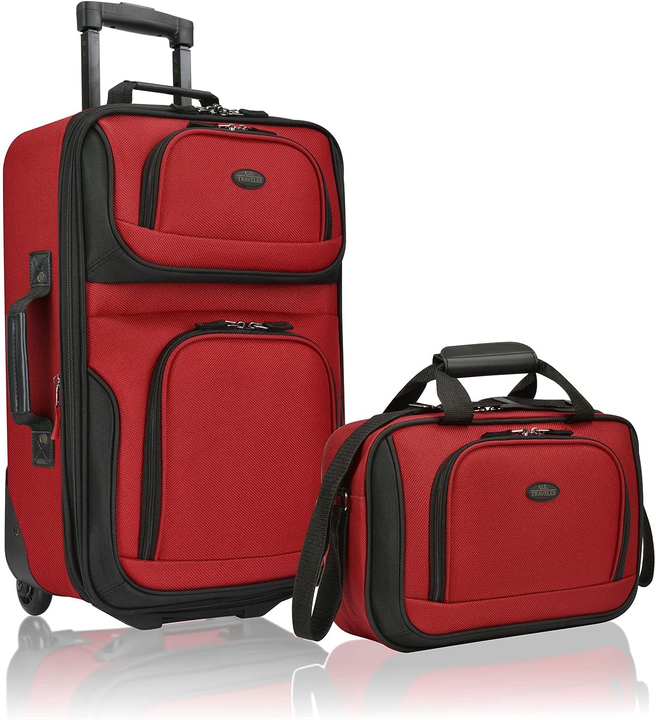 Compact 2-Piece Lightweight Carry-On Luggage Set with Spinner Wheels