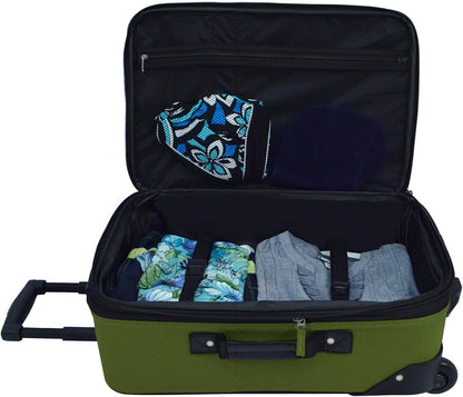Compact 2-Piece Lightweight Carry-On Luggage Set with Spinner Wheels