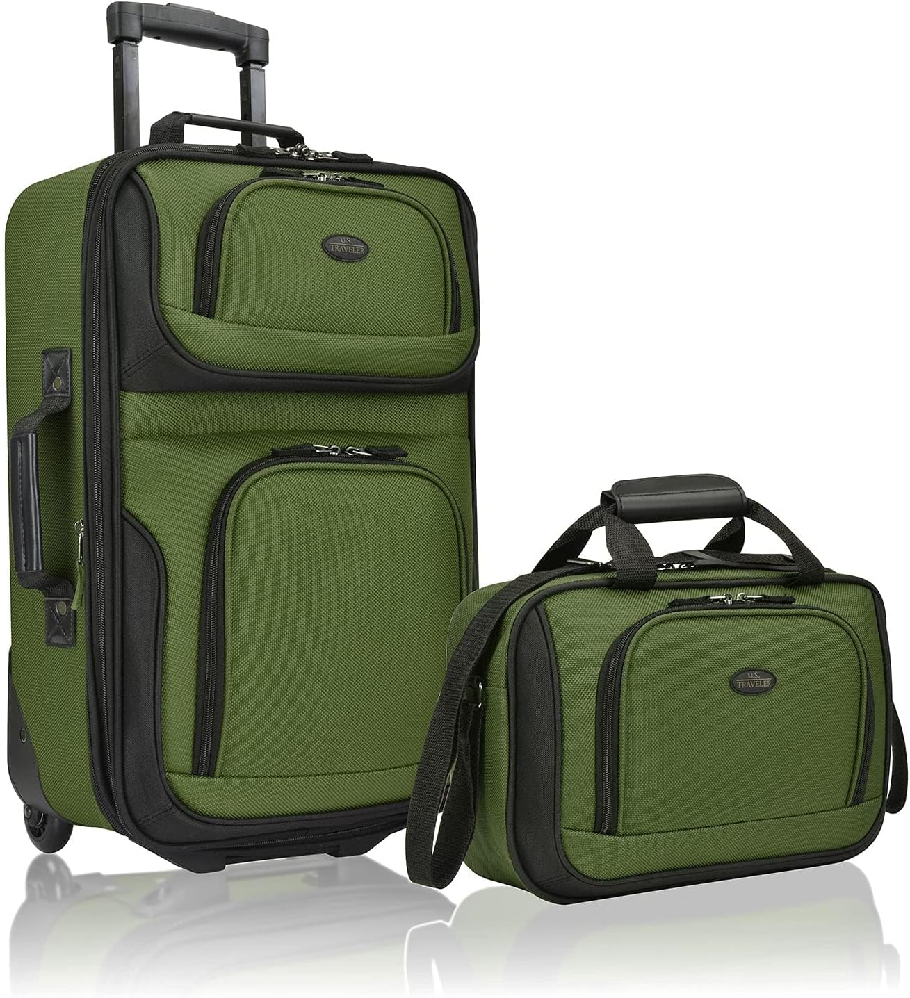 Compact 2-Piece Lightweight Carry-On Luggage Set with Spinner Wheels
