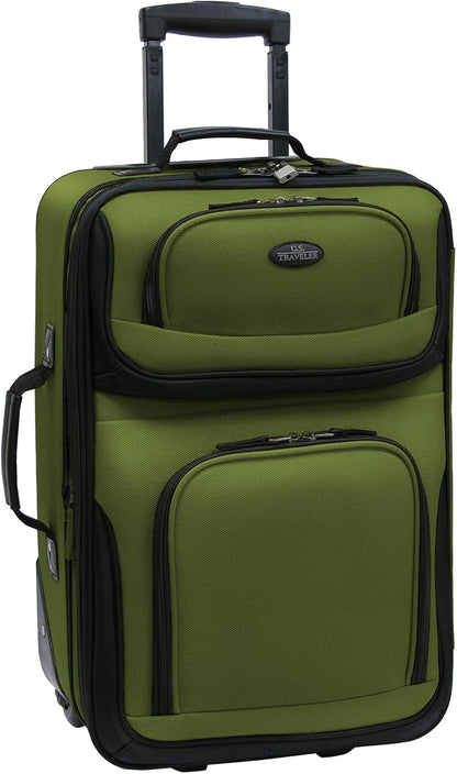 Compact 2-Piece Lightweight Carry-On Luggage Set with Spinner Wheels