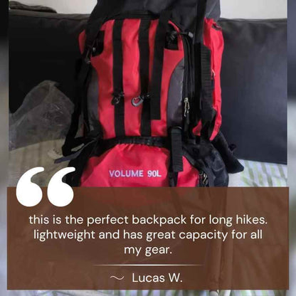 Lightweight Water Resistant 90L Trekking Backpack