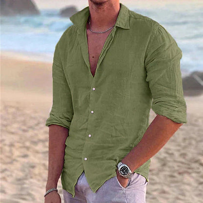 Lightweight Mens Summer Linen Blend Shirt