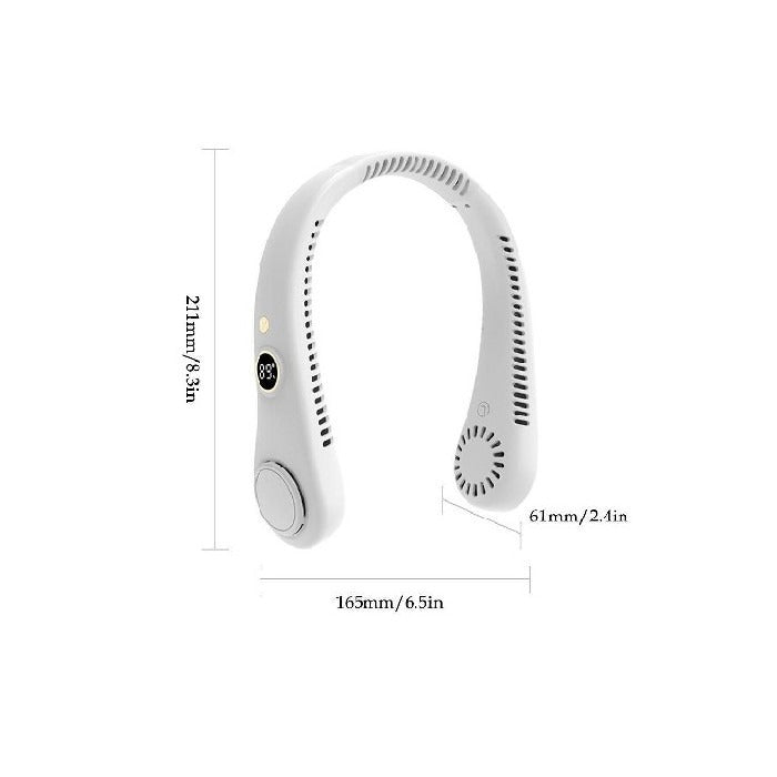 Unisex 5-Speed Neck Cooling Fan - Portable & Bladeless Design