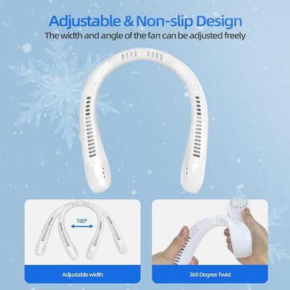 Unisex 5-Speed Neck Cooling Fan - Portable & Bladeless Design