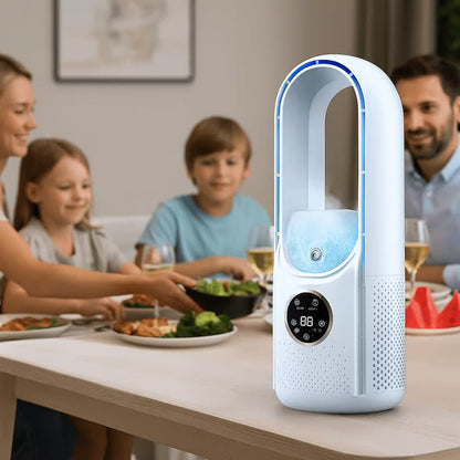 Unisex 6-Speed Bladeless Personal Air Cooler with Humidifier