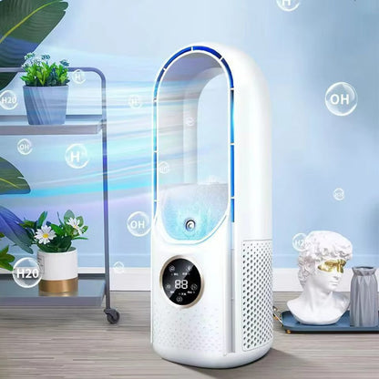 Unisex 6-Speed Bladeless Personal Air Cooler with Humidifier
