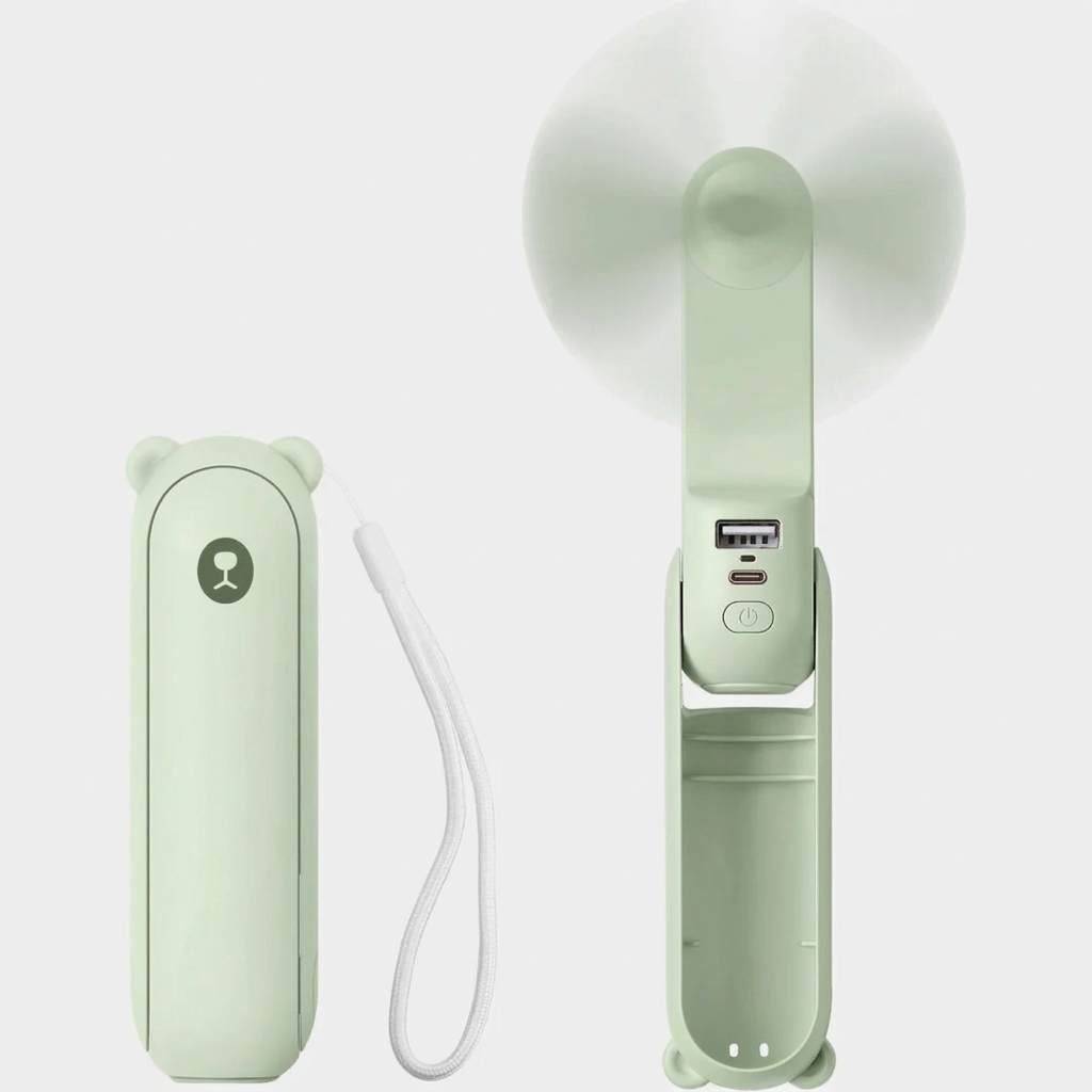 Unisex Portable 3-in-1 Cooling Fan & Power Bank