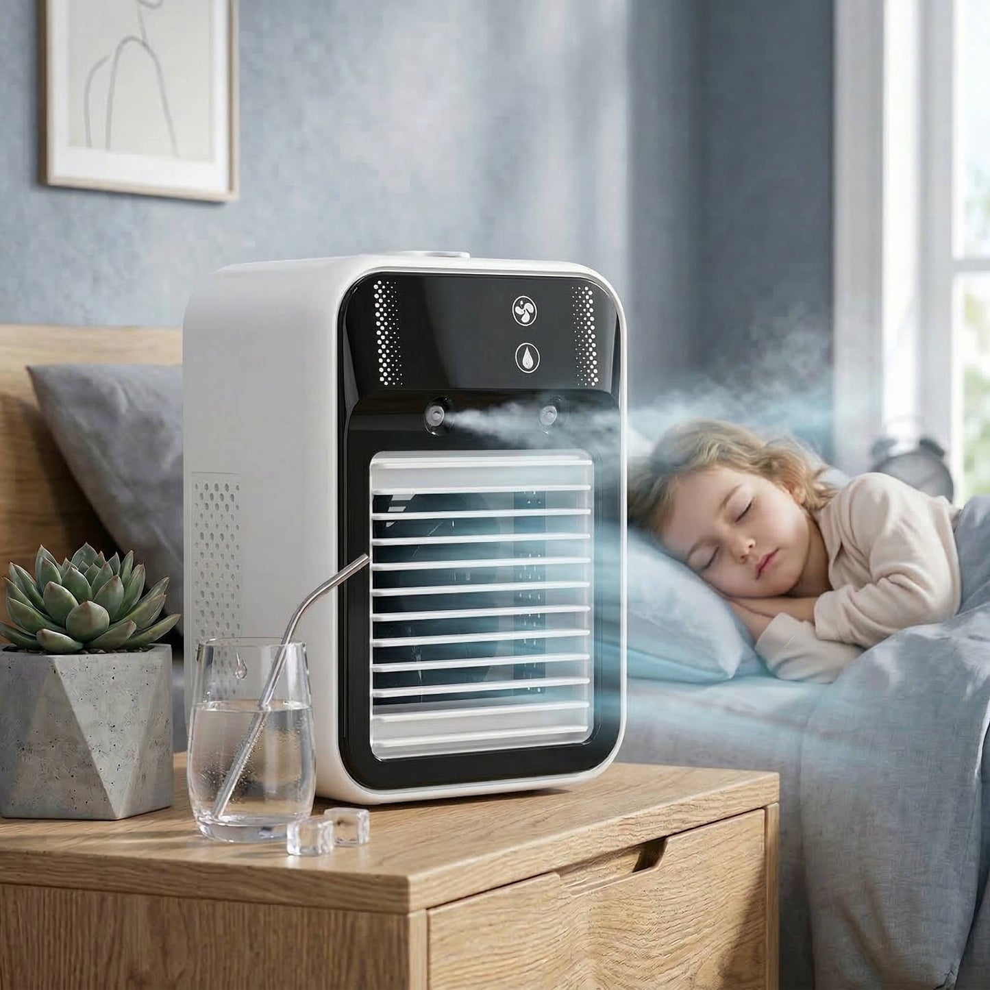 Unisex Portable Air Cooler Fan with Digital Display