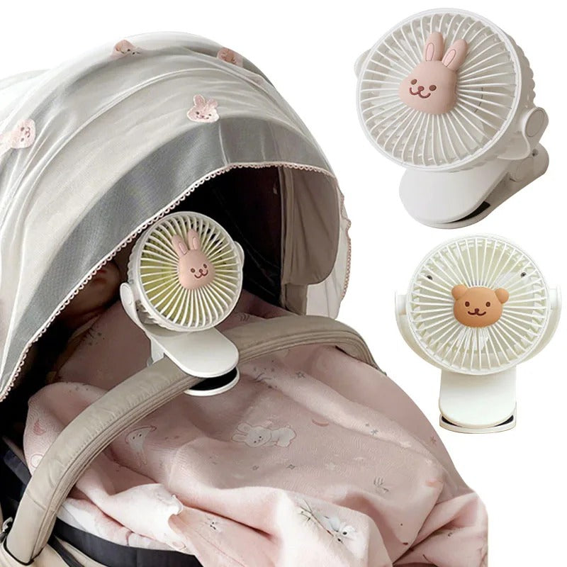 Unisex Portable Clip-On Rechargeable Fan