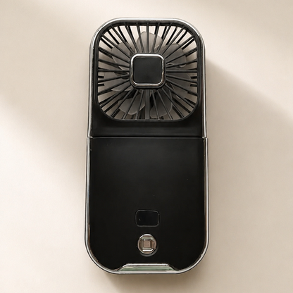 Unisex Portable Handheld Fan with USB-C, LED Display & 3 Wind Modes