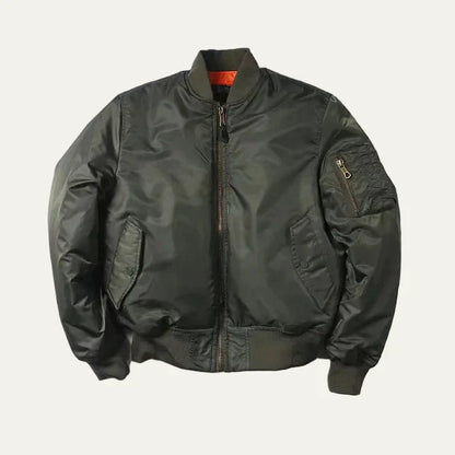 Practical Water Resistant Bomber Jacket with Pocket Detail