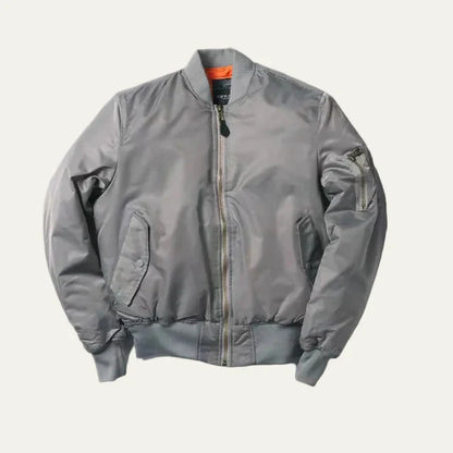 Practical Water Resistant Bomber Jacket with Pocket Detail