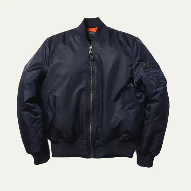 Practical Water Resistant Bomber Jacket with Pocket Detail