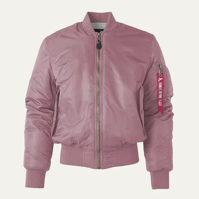 Practical Water Resistant Bomber Jacket with Pocket Detail