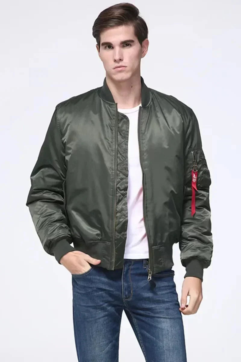 Classic Zip Up Mens Womens Bomber Jacket