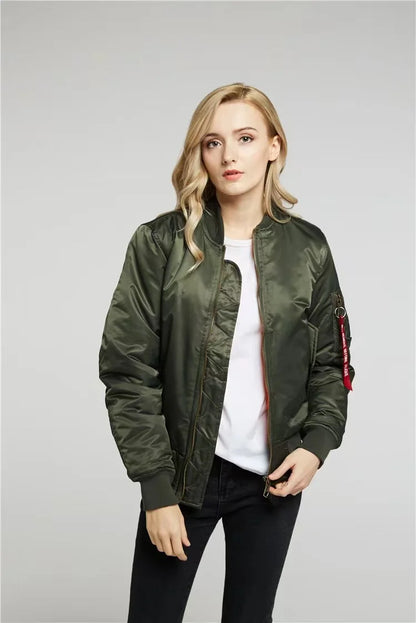 Practical Water Resistant Bomber Jacket with Pocket Detail