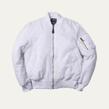 Practical Water Resistant Bomber Jacket with Pocket Detail