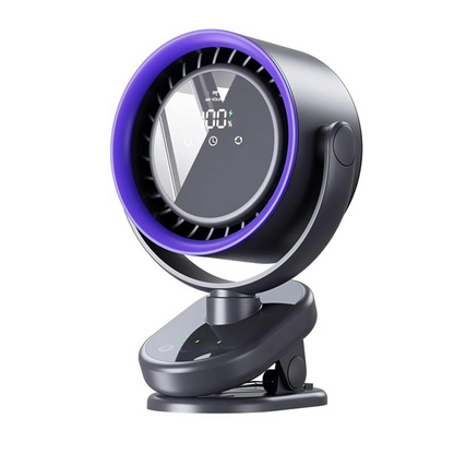 Unisex Rechargeable Portable Fan with LED Display
