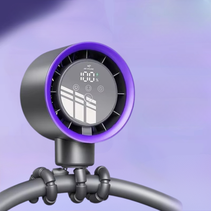 Unisex Rechargeable Portable Fan with LED Display