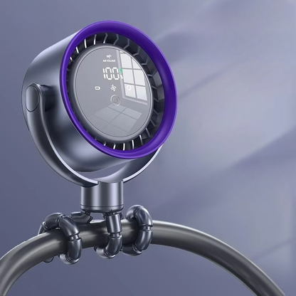 Unisex Rechargeable Portable Fan with LED Display