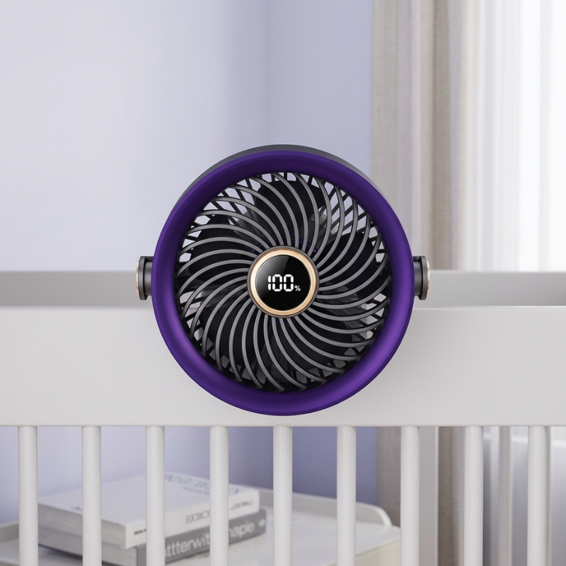 Unisex Rechargeable Portable Fan with LED Display