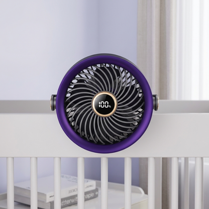 Unisex Rechargeable Portable Fan with LED Display