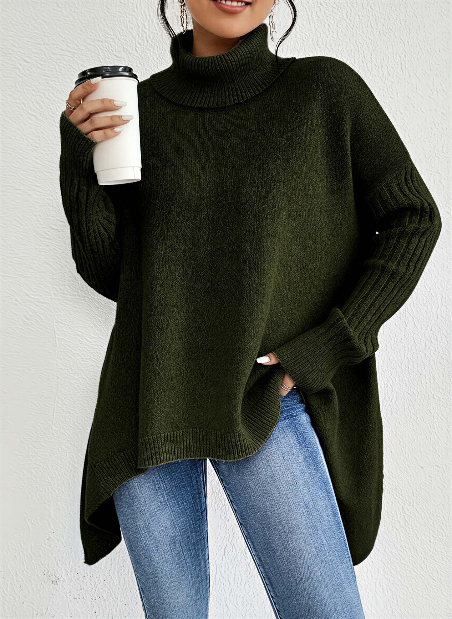 Soft Oversized Women's Turtleneck Jumper