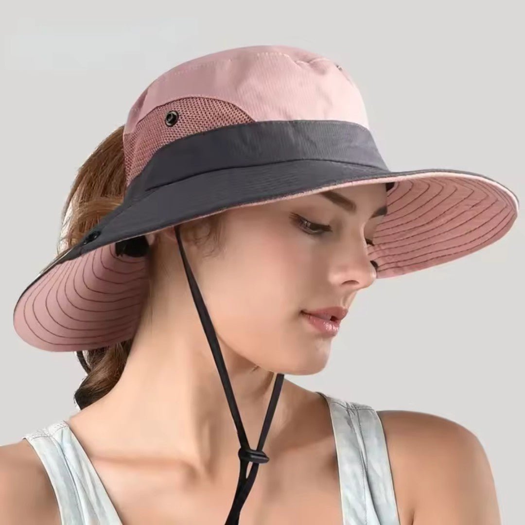 Ladies Large Brim Sun Protection Hat - OutfitLondon