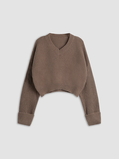 Women's Classic V-Neck Sweater - OutfitLondon