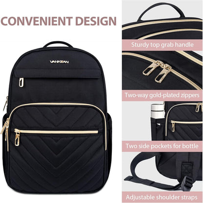 Waterproof Travel Laptop Bag 15.6 Inch with USB Charger