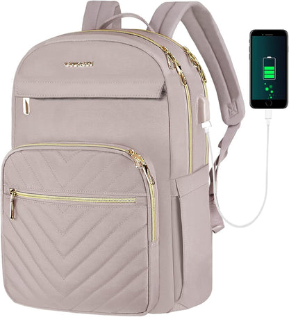 Waterproof Travel Laptop Bag 15.6 Inch with USB Charger
