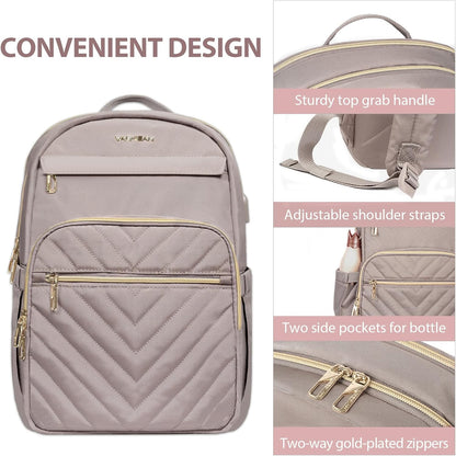 Waterproof Travel Laptop Bag 15.6 Inch with USB Charger