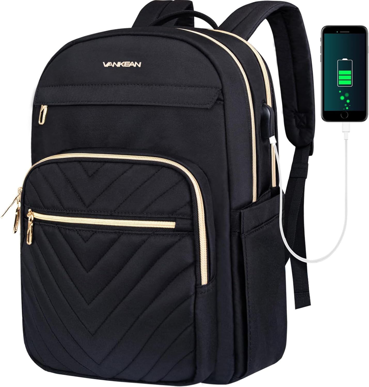 Waterproof Travel Laptop Bag 15.6 Inch with USB Charger - OutfitLondon