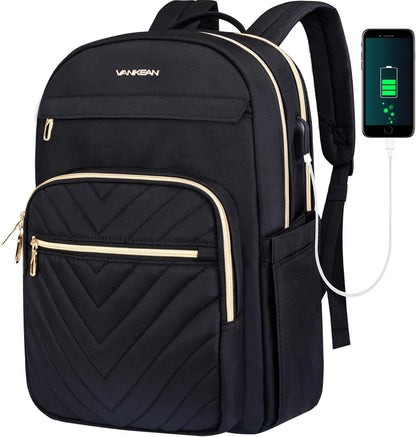 Waterproof Travel Laptop Bag 15.6 Inch with USB Charger - OutfitLondon