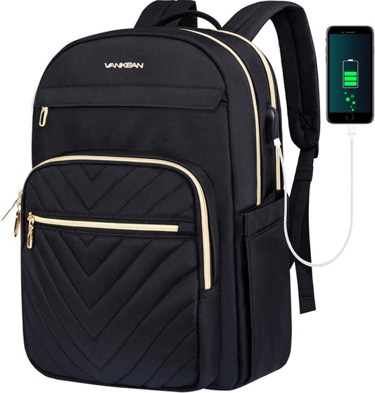 Waterproof Travel Laptop Bag 15.6 Inch with USB Charger - OutfitLondon
