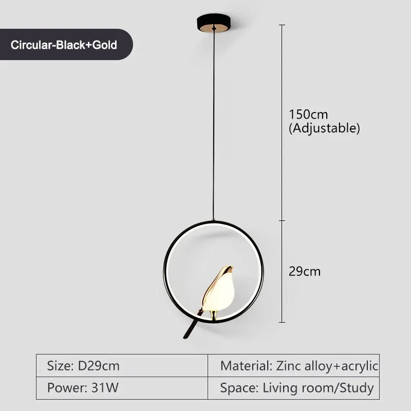 Modern Circular LED Hanging Light Fixture