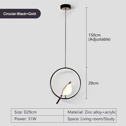 Modern Circular LED Hanging Light Fixture