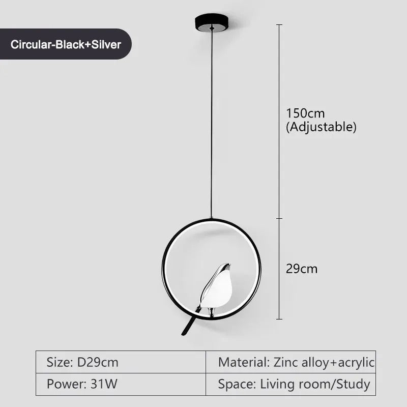 Modern Circular LED Hanging Light Fixture