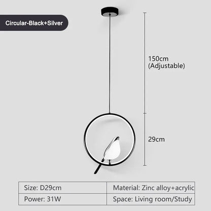 Modern Circular LED Hanging Light Fixture