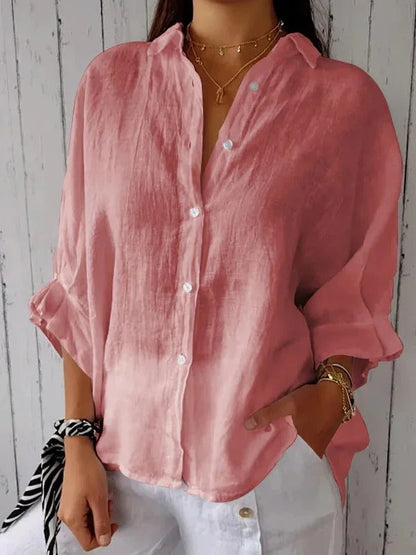 Camicia estiva in cotone e lino leggera