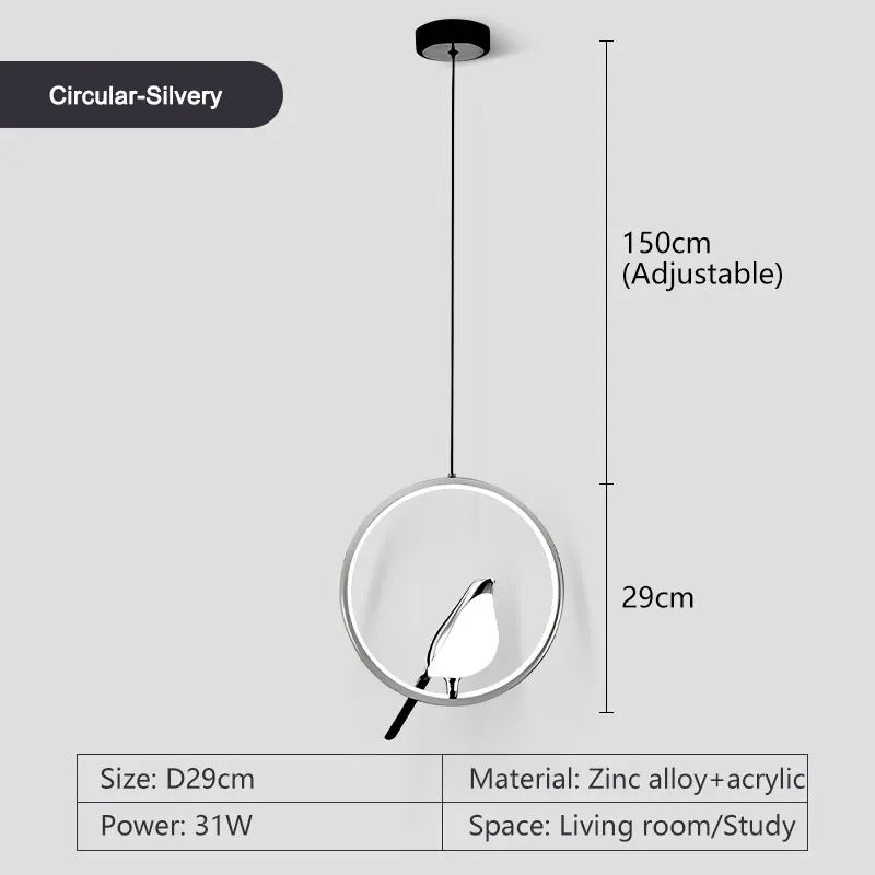 Modern Circular LED Hanging Light Fixture